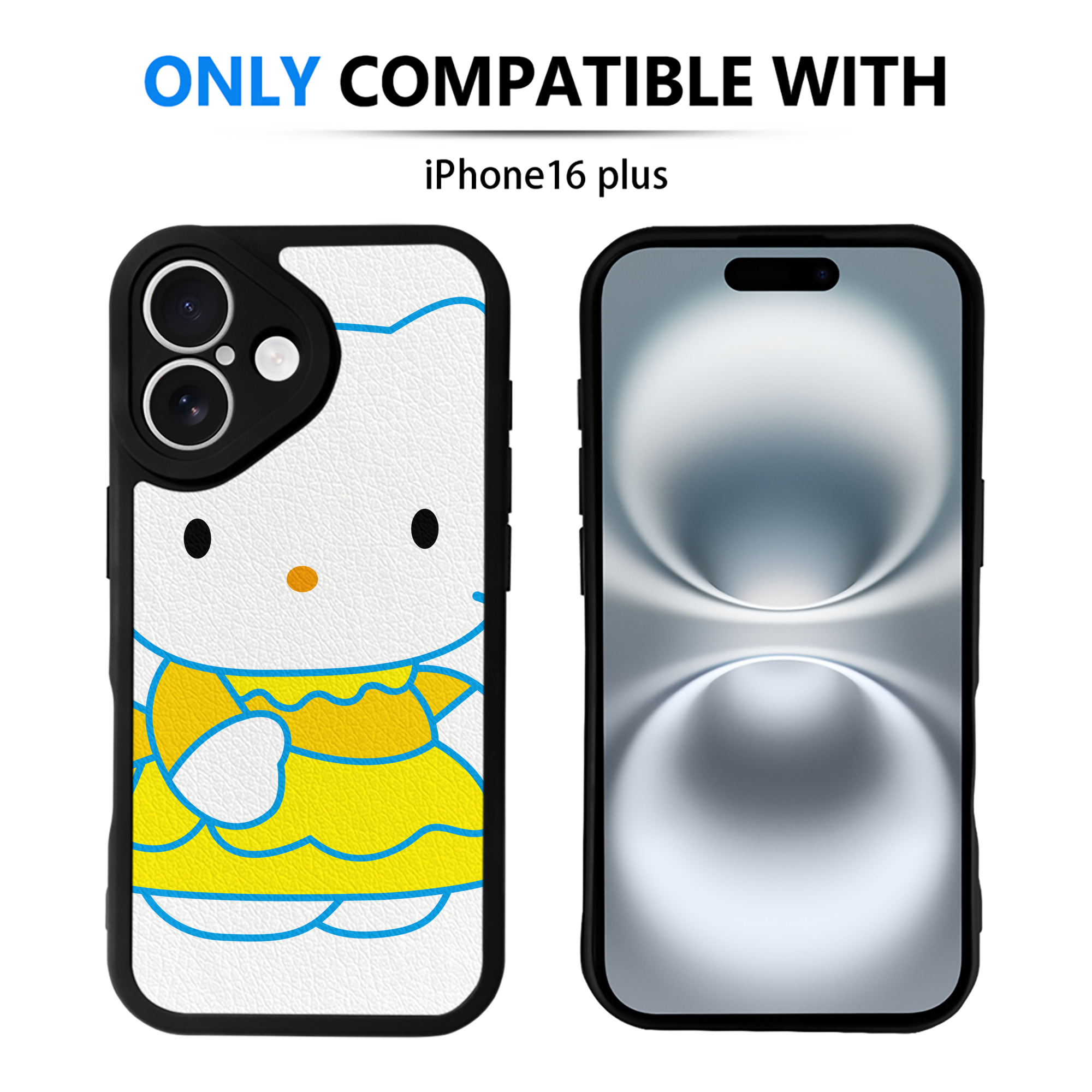 （画像用） Hello Kitty ハローキティ 【iPhone 16シリーズ対応】シリコンスマホケース（レザー調） 材質：シリコン